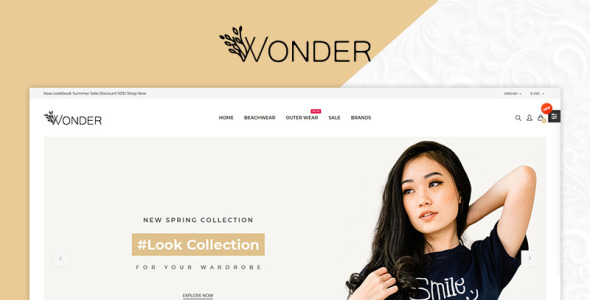 wonder fashion multistore store opencart шаблон