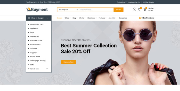 многоцелевая тема woocommerce