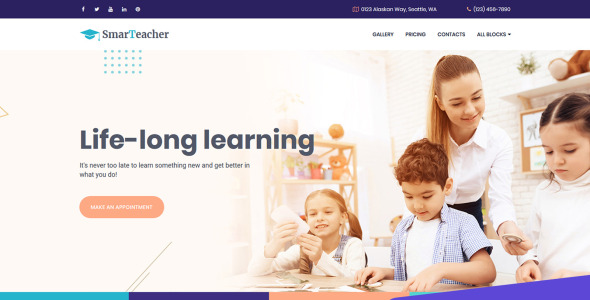 шаблон целевой страницы smart teacher
