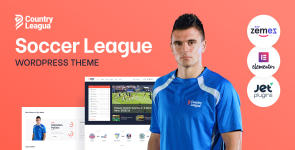 футбольная лига wordpress тема