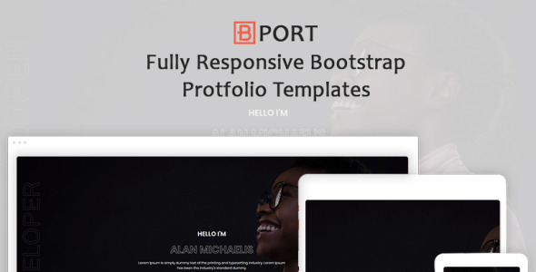 отзывчивое портфолио boostrap 4 шаблон целевой страницы