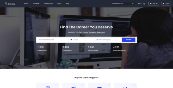шаблон html сайта job board
