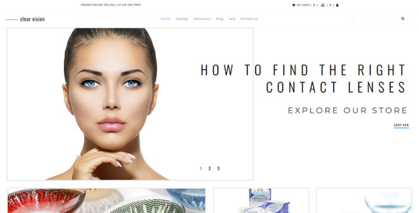 Optometry MotoCMS Ecommerce Template