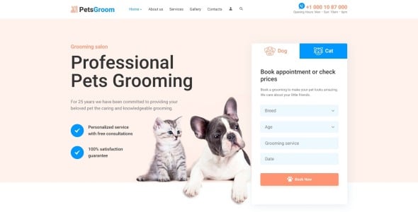 animals &amp; pets многостраничный чистый шаблон joomla