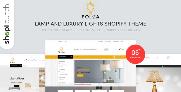 лампа и роскошные огни отзывчивая тема shopify