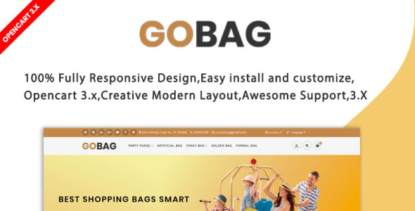 gobag отзывчивый сайт шаблон opencart