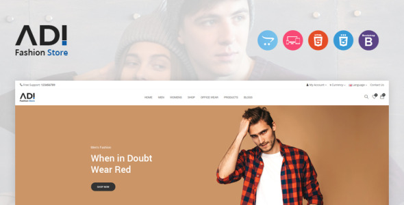 шаблон adi fashion opencart