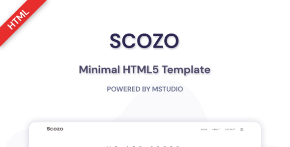 минимальный шаблон сайта html5