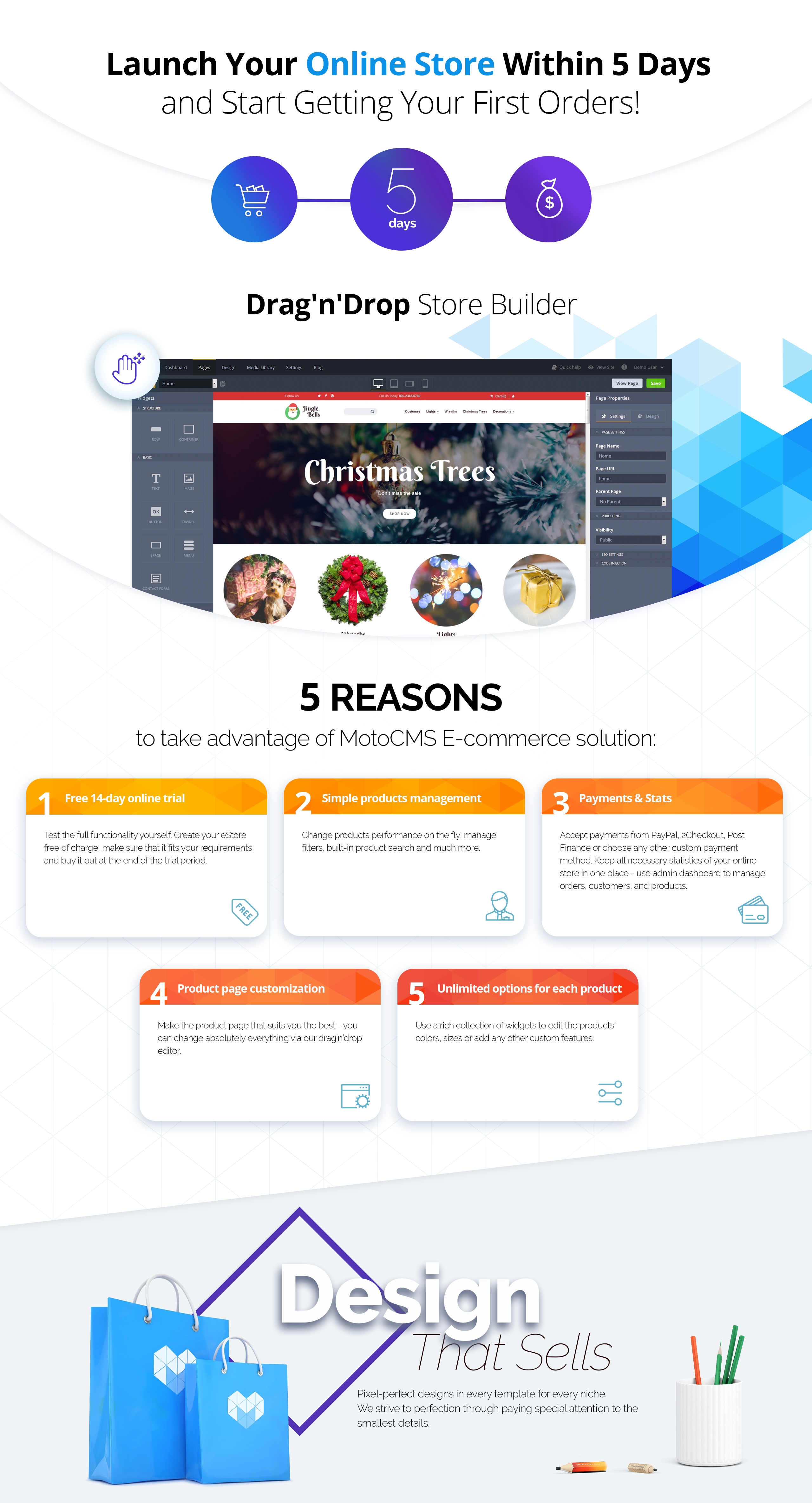 рождественский шаблон электронной коммерции motocms