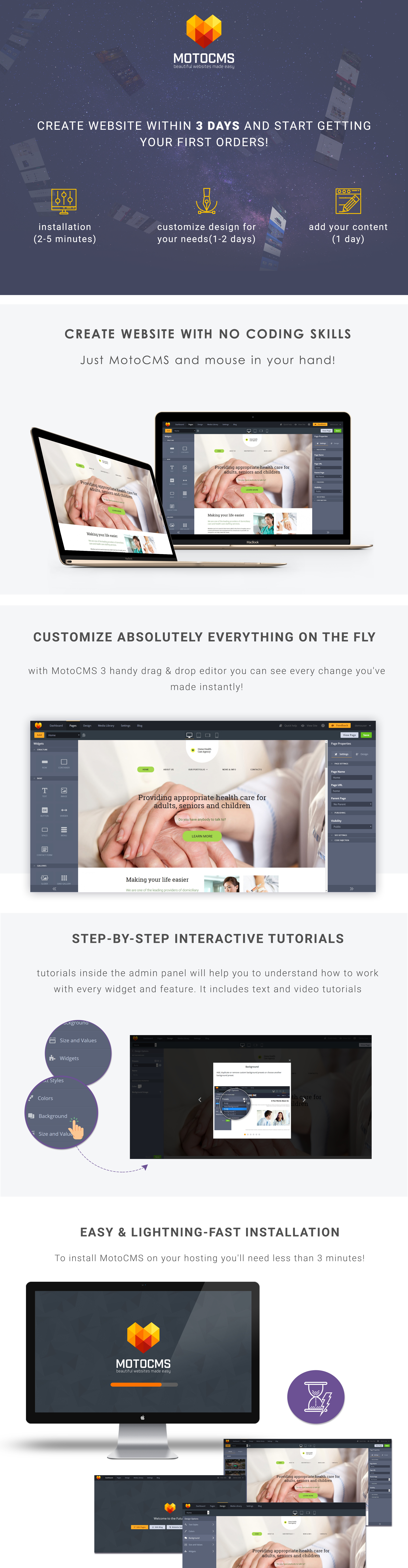 шаблон healthcare moto cms 3