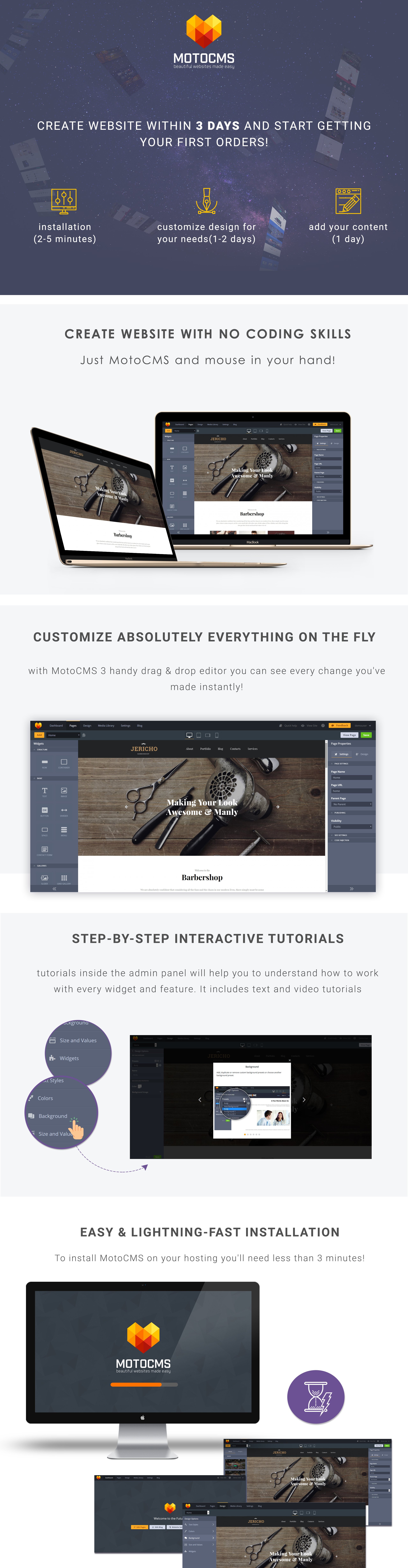 шаблон barbershop moto cms 3