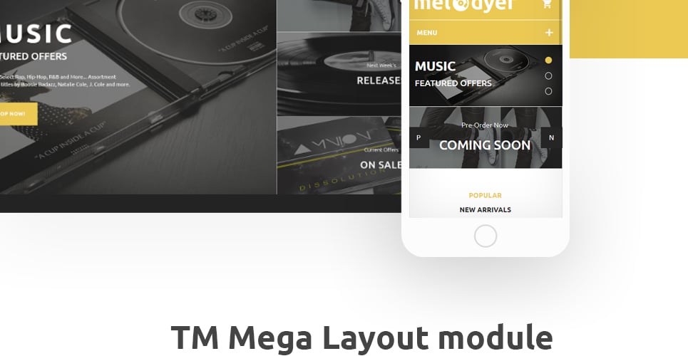 аудио магазин отзывчивая тема prestashop