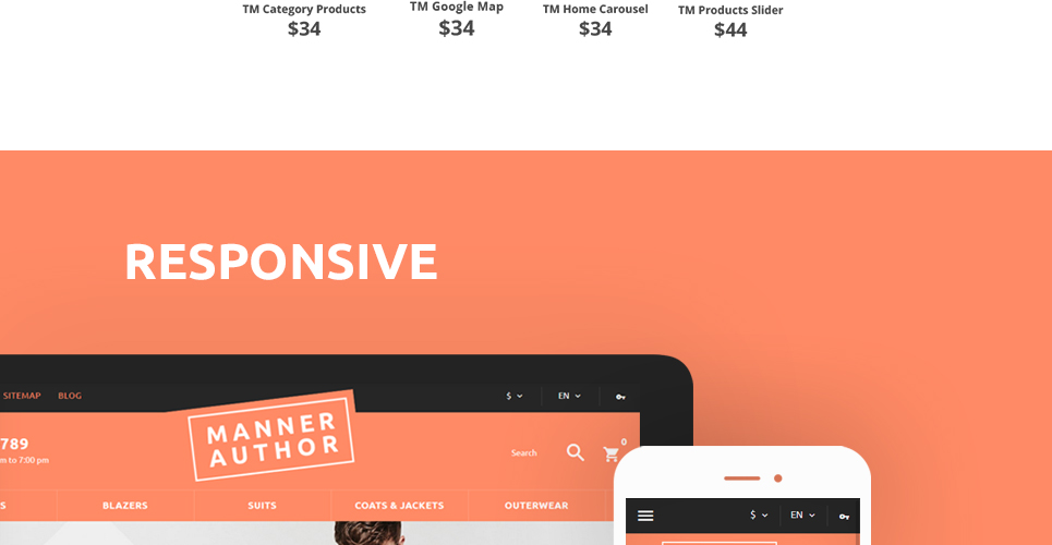 мужская одежда prestashop тема