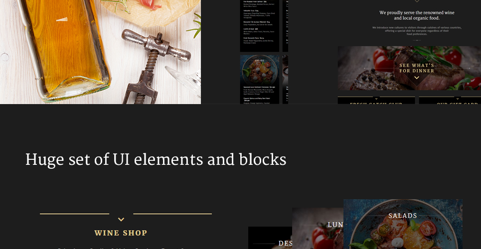 шаблон сайта food wine