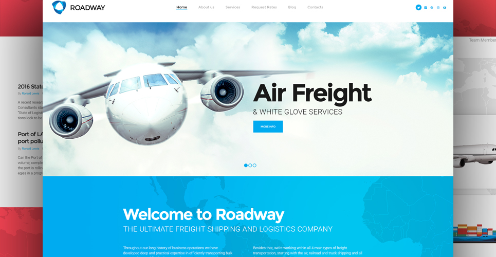 тема wordpress logistics & transportation services