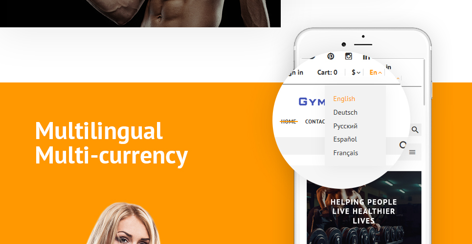 тема prestashop для тренажерного зала