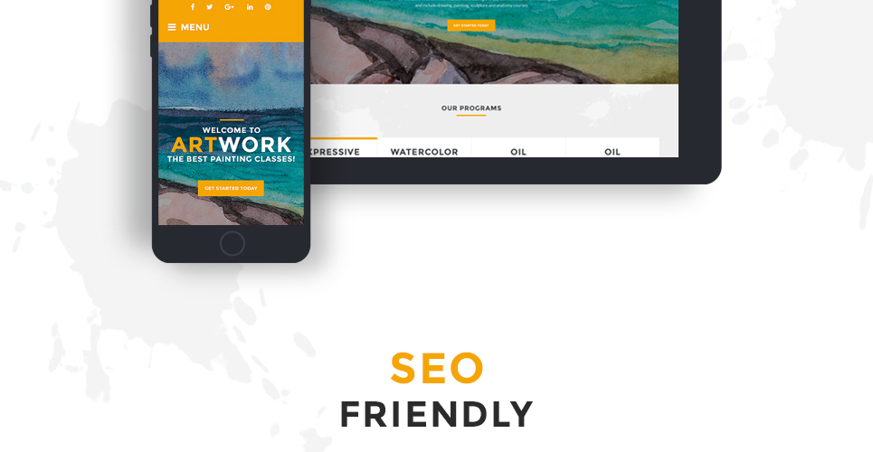 художественная школа отзывчивая тема wordpress