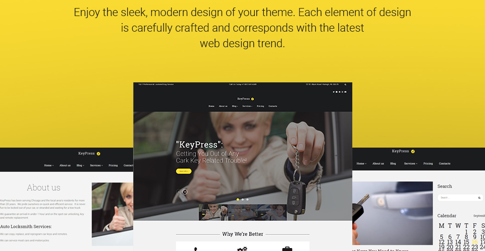 услуга замены автомобильных ключей wordpress theme