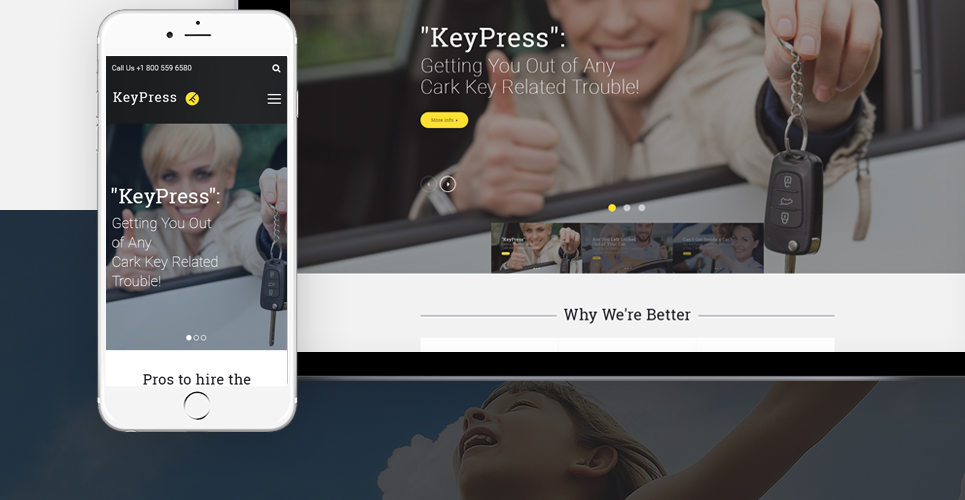 услуга замены автомобильных ключей wordpress theme