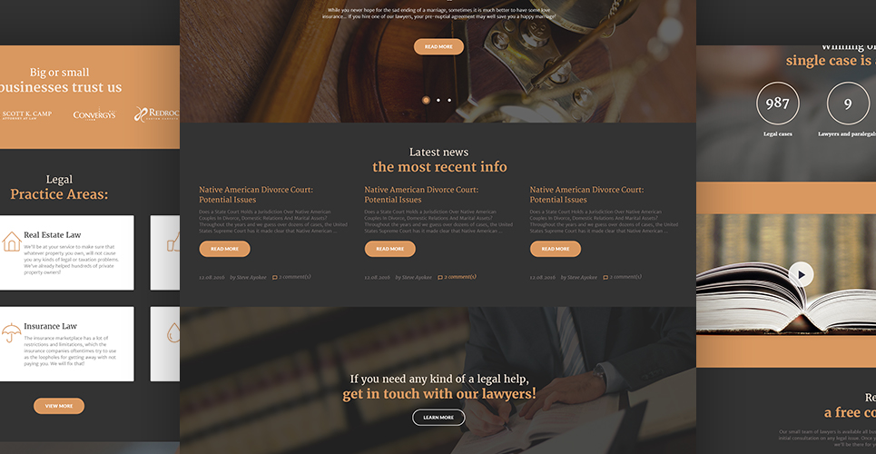 юридическая фирма отзывчивая тема wordpress