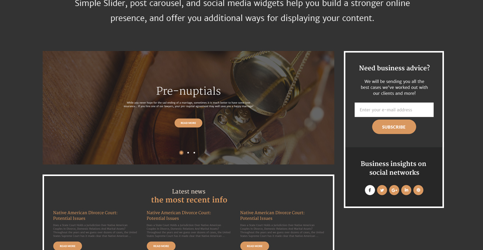 юридическая фирма отзывчивая тема wordpress