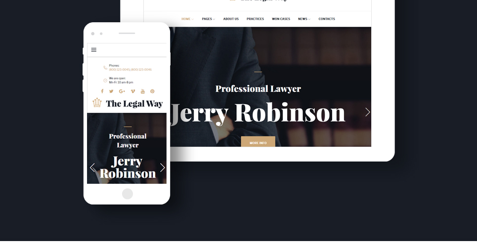 юрист и адвокат wordpress тема
