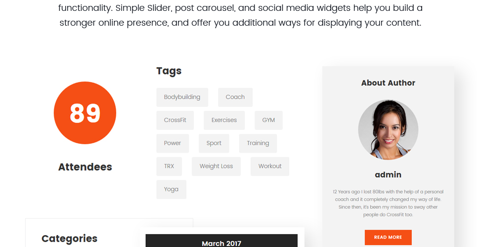 Фитнес и тренажерный зал wordpress тема