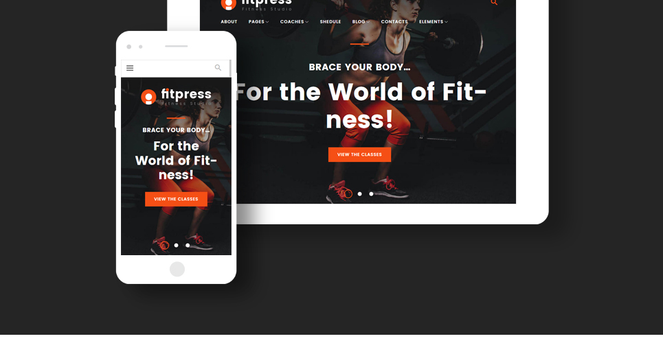 Фитнес и тренажерный зал wordpress тема