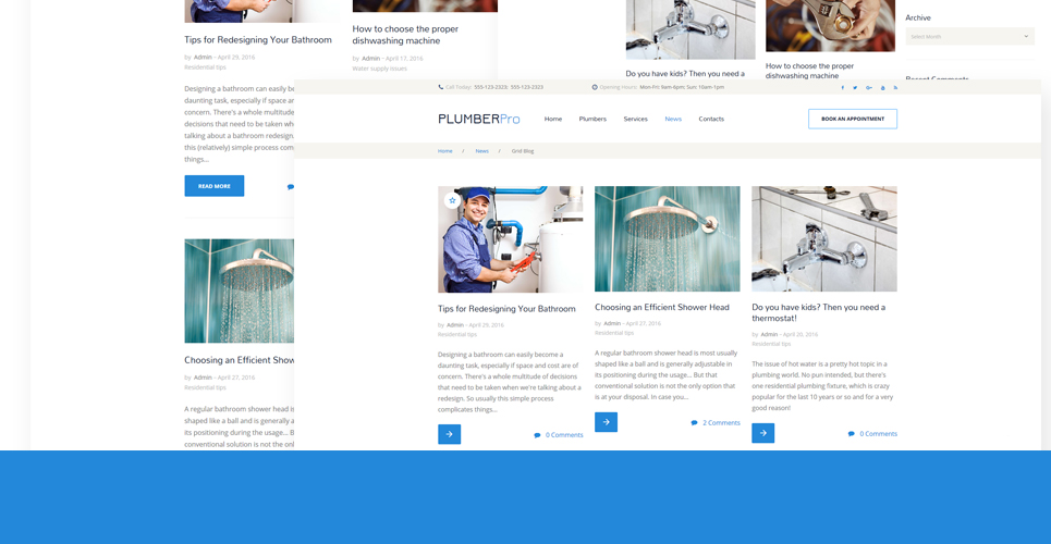 шаблон сайта plumberpro