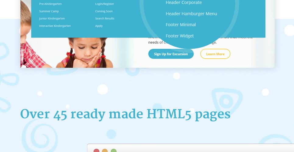 дошкольное образование html bootstrap шаблон сайта