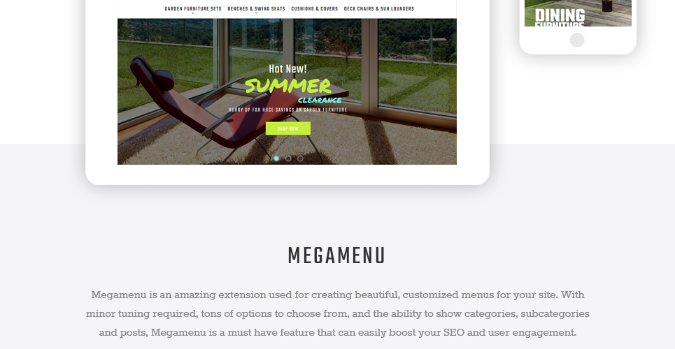 мебель отзывчивая тема magento