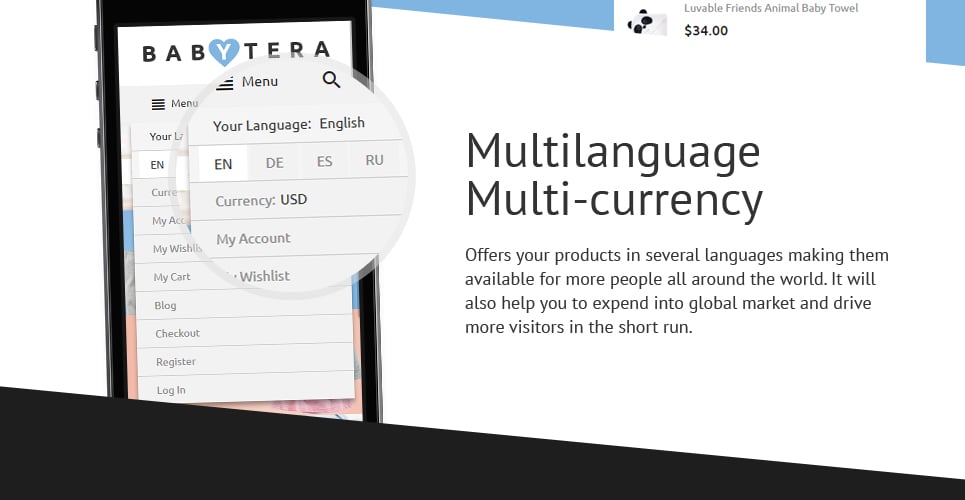 детский магазин magento тема