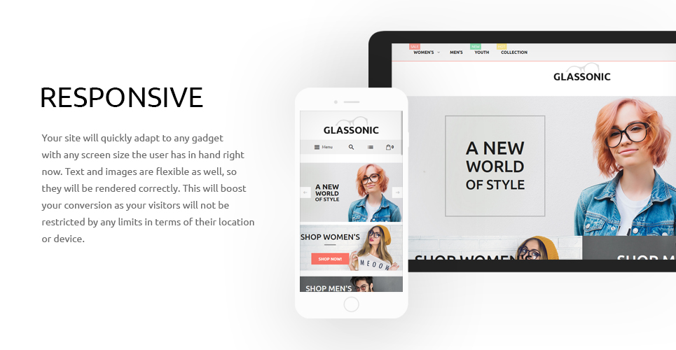 glassonic magento тема