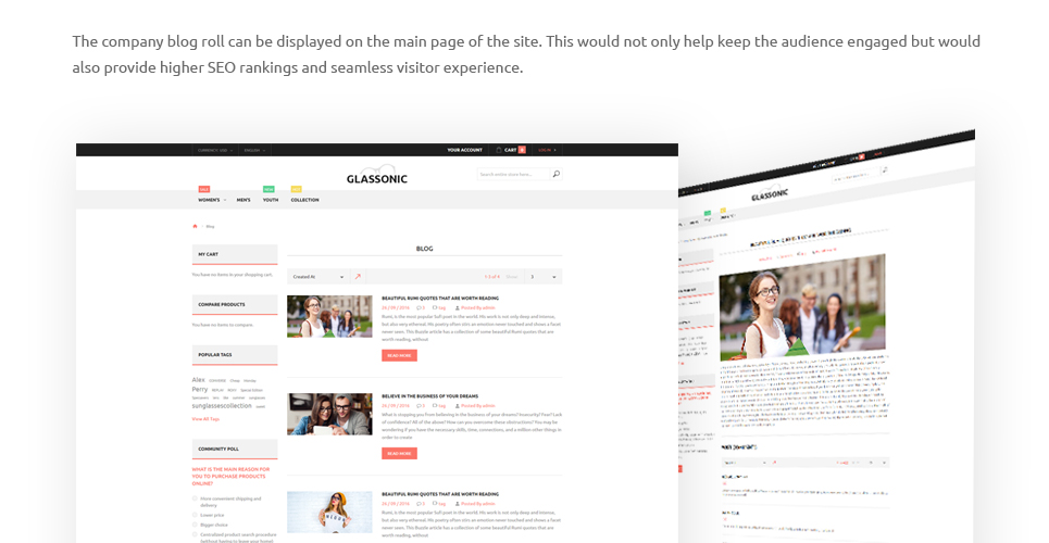 glassonic magento тема