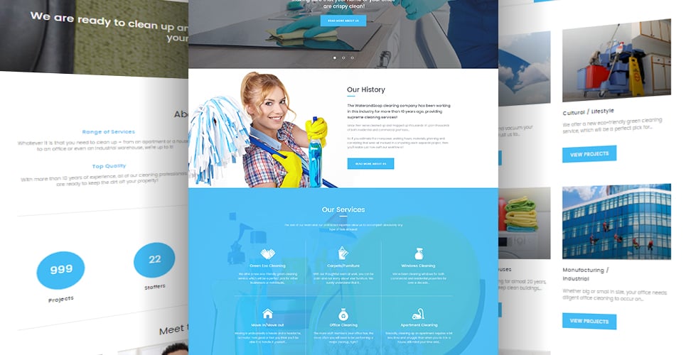 клининговая компания wordpress theme