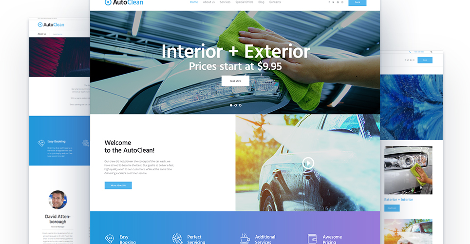 автомойка и ремонт автомобилей wordpress тема