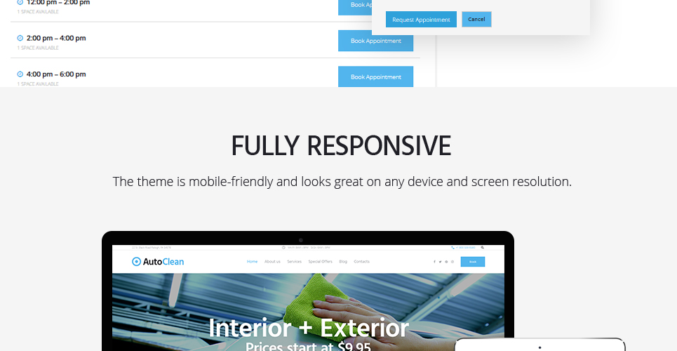 автомойка и ремонт автомобилей wordpress тема