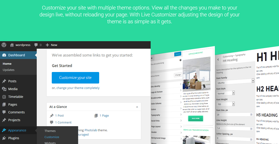 услуги доставки wordpress тема
