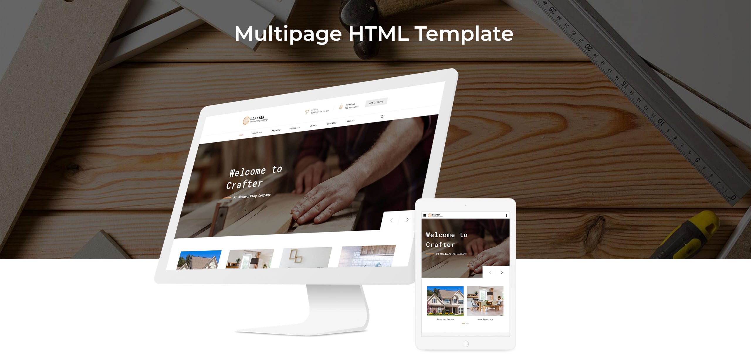 интерьер многостраничный классический html bootstrap шаблон сайта