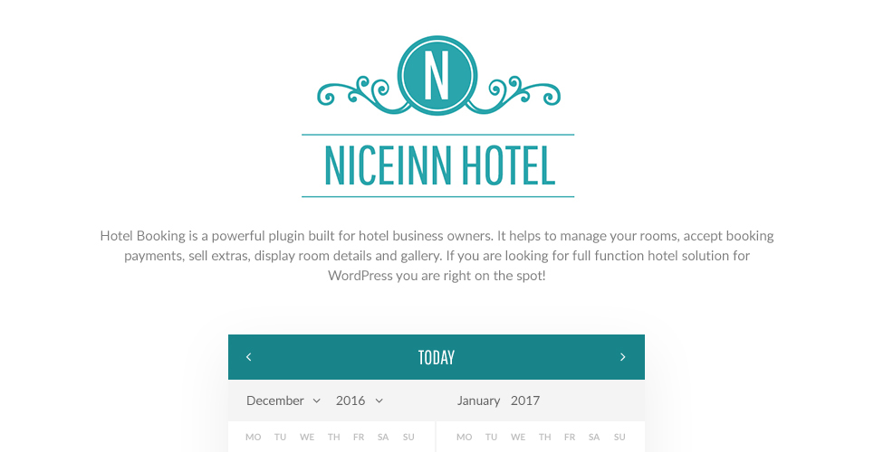 small hotel responsive wordpress theme