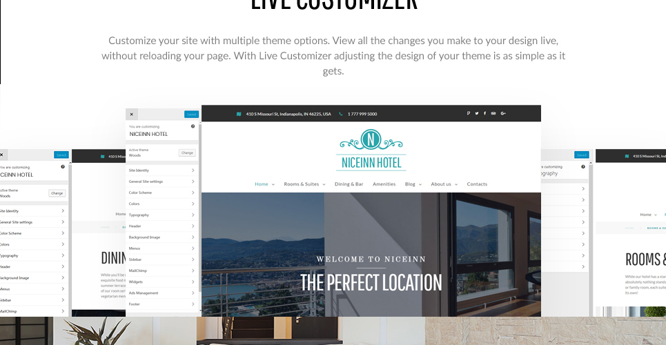 small hotel responsive wordpress theme