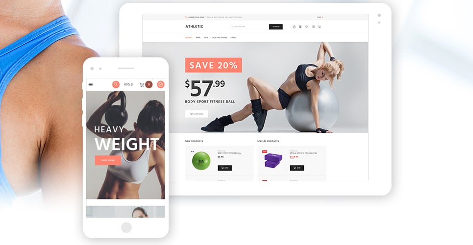 тема спортивного магазина woocommerce