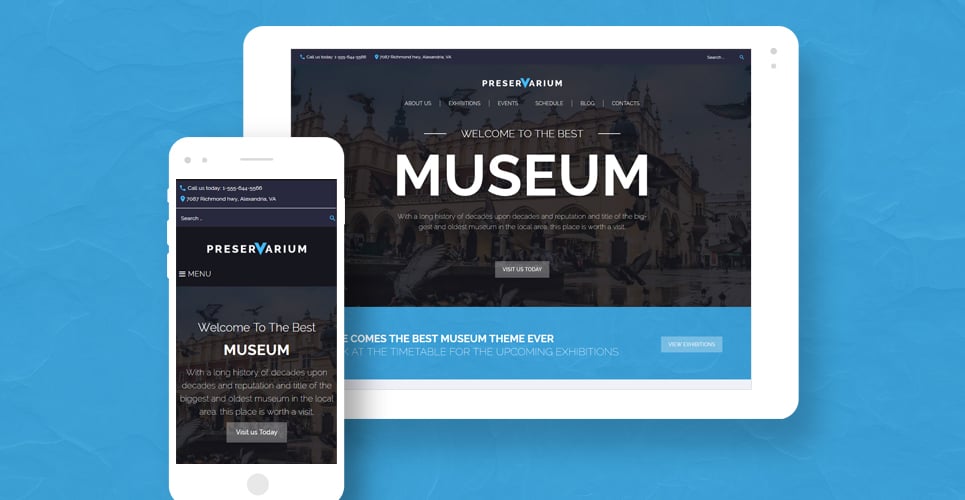 музей отзывчивая тема wordpress