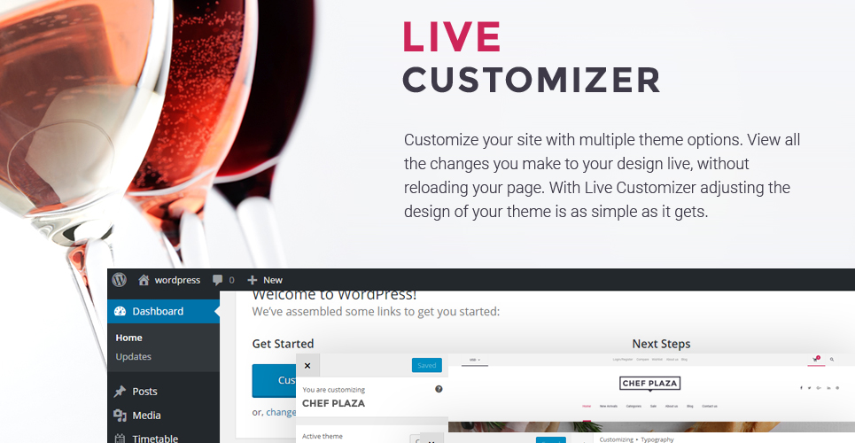 chef plaza food and wine store тема woocommerce