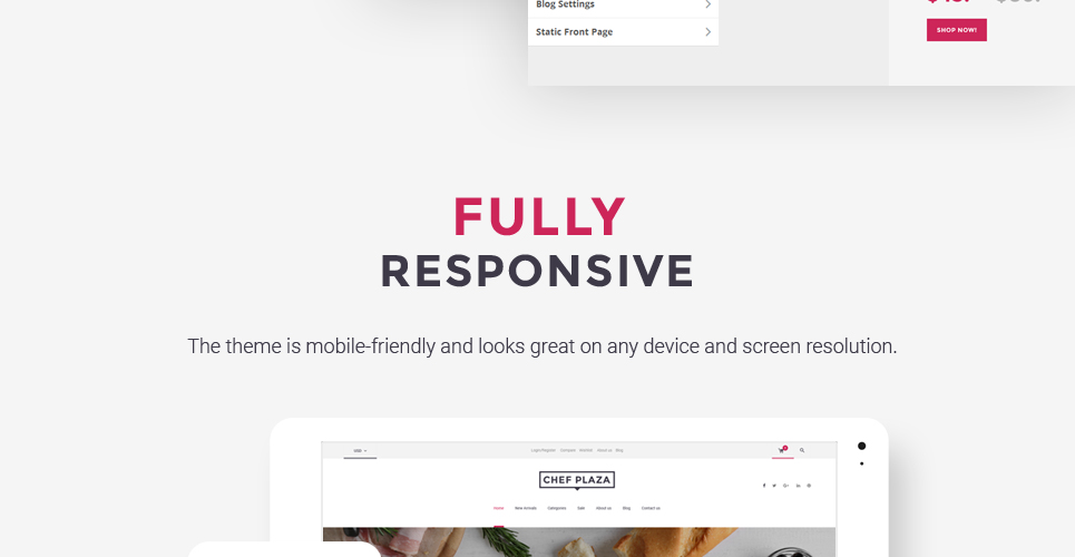 chef plaza food and wine store тема woocommerce