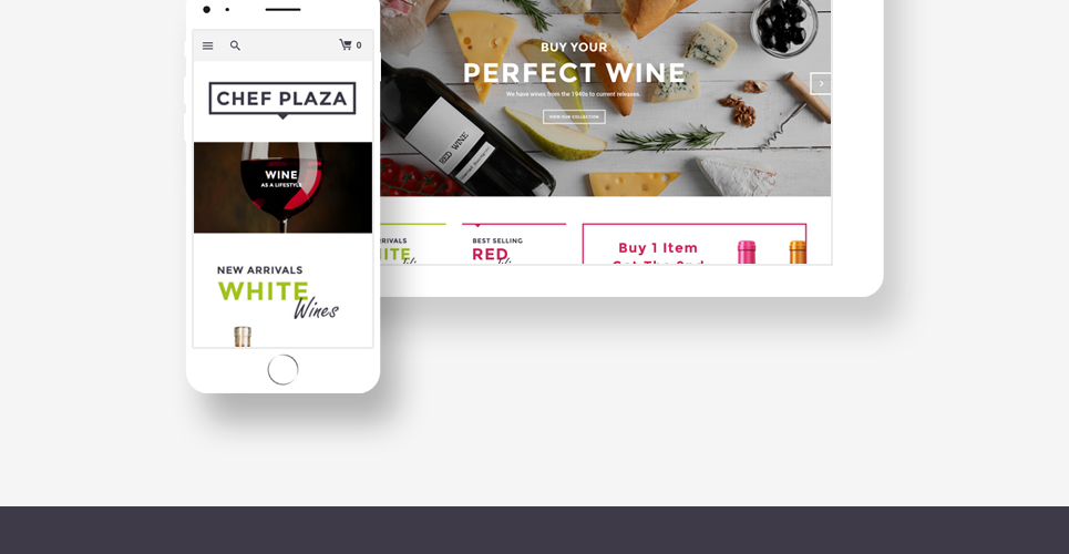 chef plaza food and wine store тема woocommerce