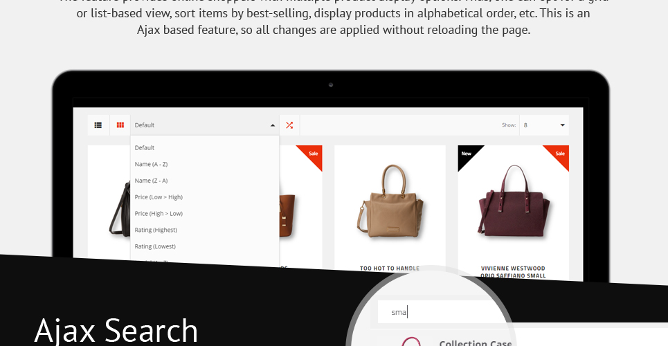 шаблон opencart магазина сумок