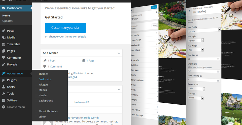 ландшафтный дизайн и стрижка газонов wordpress тема