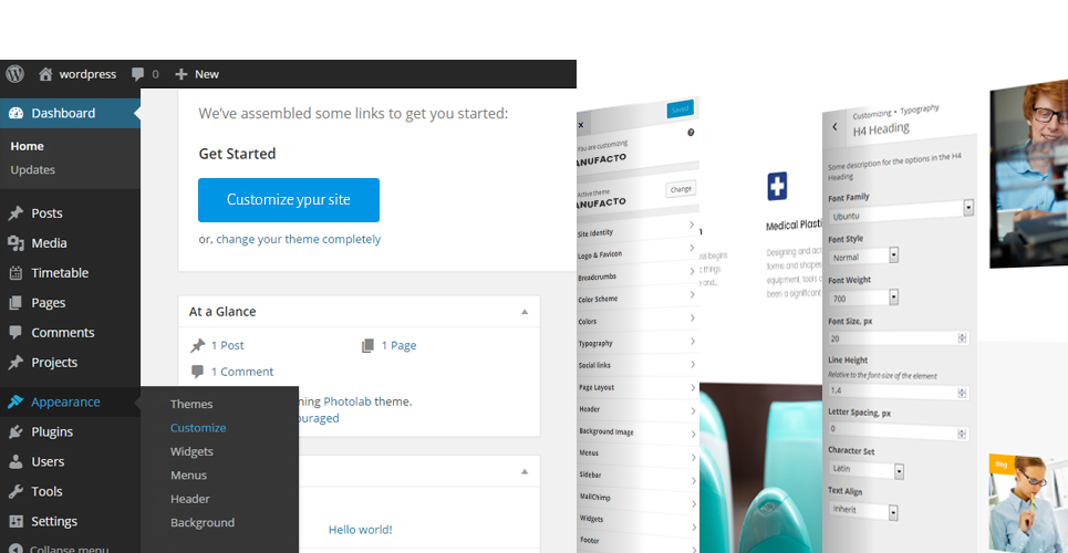 промышленная и производственная компания wordpress тема
