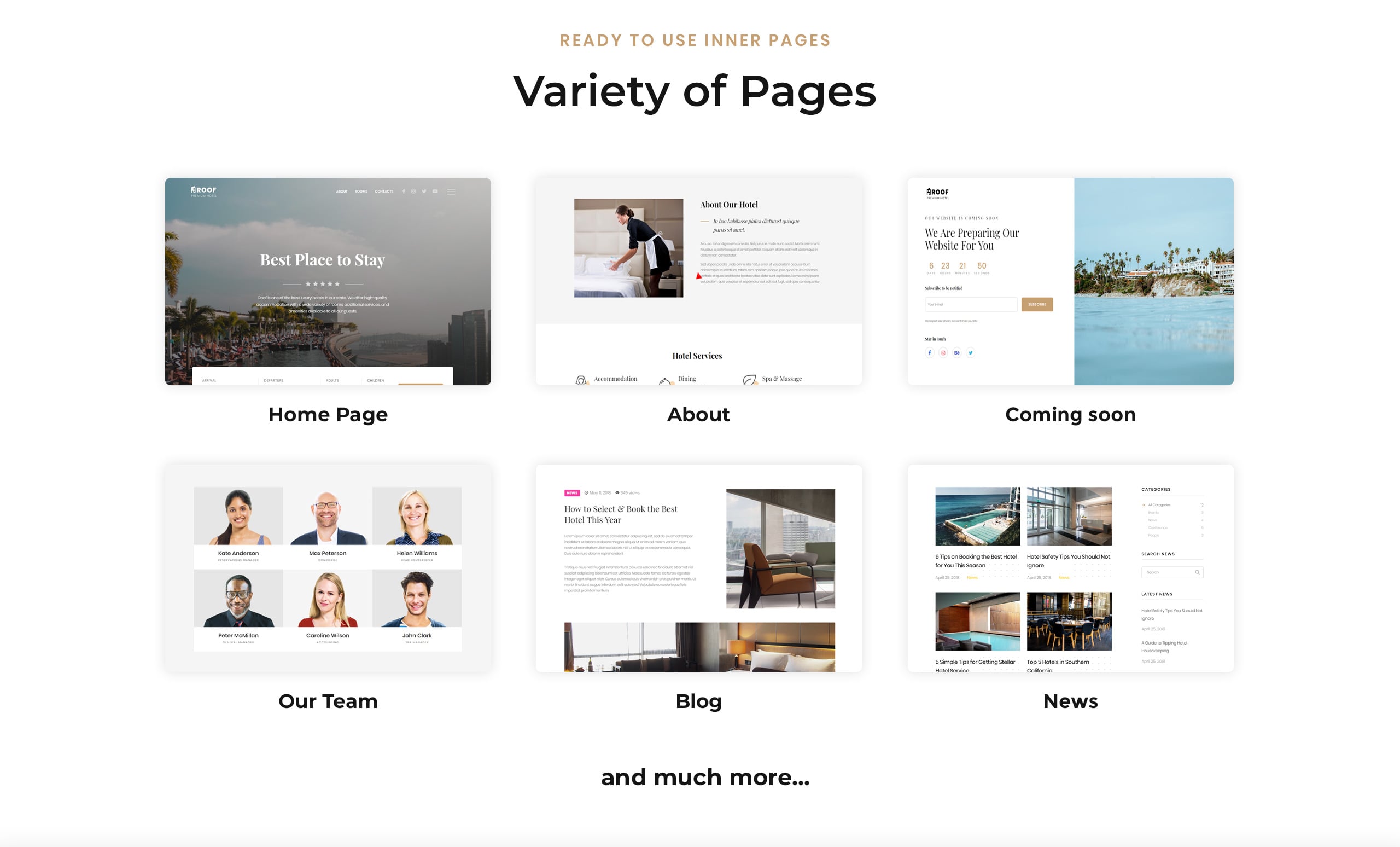 отель многостраничный чистый шаблон сайта bootstrap html5